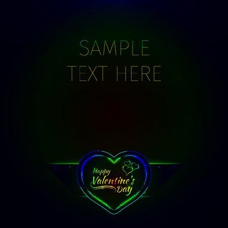 Valentines day abstract card, gradient lights designのイラスト素材