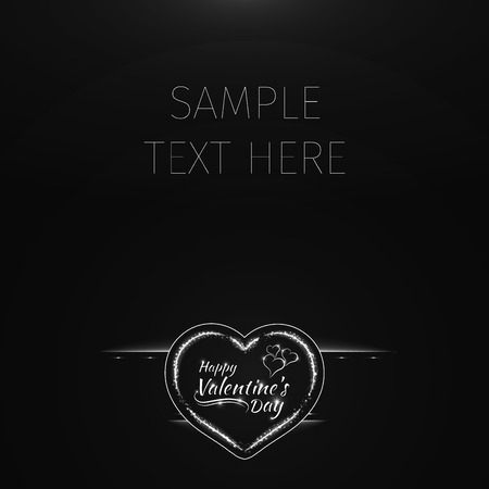 Valentines day abstract card, gray lights designのイラスト素材