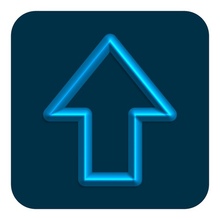 3d Line Neon Web Icon, Blue Colorのイラスト素材