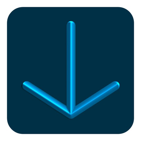 3d Line Neon Web Icon, Blue Colorのイラスト素材