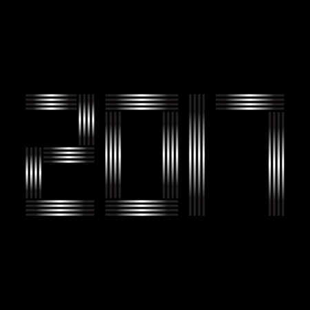 Happy new year 2017 calendar cover, light vector illustration.のイラスト素材