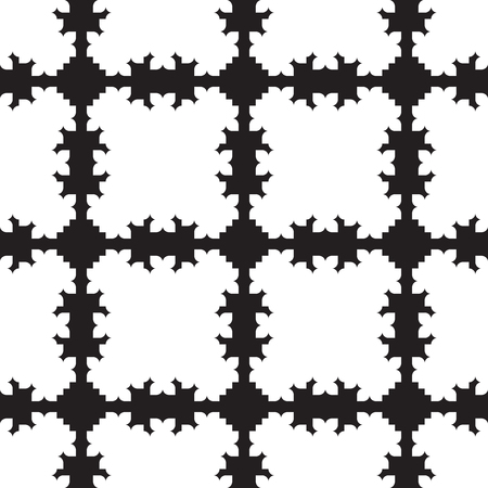 Vector seamless pattern. Modern stylish texture. Repeating geometric tracery. Contemporary graphic design. Black and White Background.のイラスト素材