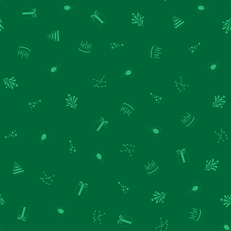 Happy birthday freehand drawings seamless pattern. Hand drawn birthday elements doodles design for wallpapers, wrapping, textile prints, greeting card, backgrounds. Vector illustration.のイラスト素材