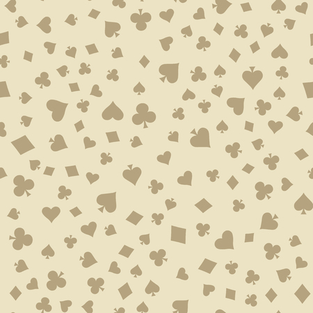 Symbols of Suits Card Seamless Pattern Backgroundのイラスト素材