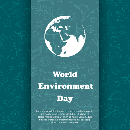 World environment day. Ecology Background. Vector Illustration. Eco poster, eco banner or eco card for world environment day.のイラスト素材