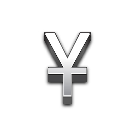Yuan 3d sign illustration isolated. Vector currency symbol.のイラスト素材