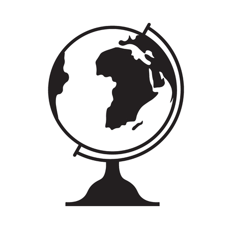 Globe icon symbol. Vector illustration. Isolated object.のイラスト素材