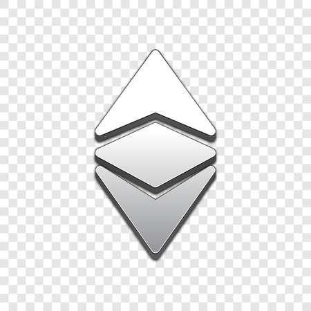 Ethereum classic isolated web vector icon. Ethereum classic trendy 3d style vector icon. Raised symbol illustration. Ethereum classic symbol vector icon for your web site design, internet, business.のイラスト素材