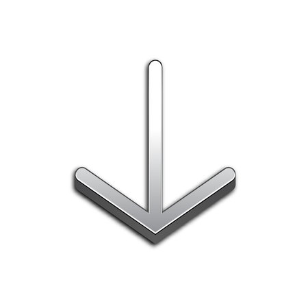 Arrow trendy 3d style vector icon. Raised symbol illustration. Eps 10. Arrow symbol vector icon for your web site design, internet, graphic interface, business.のイラスト素材