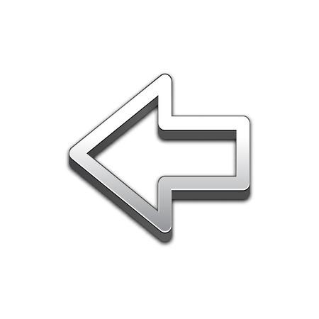 Arrow trendy 3d style vector icon. Raised symbol illustration. Eps 10. Arrow symbol vector icon for your web site design, internet, graphic interface, business.のイラスト素材