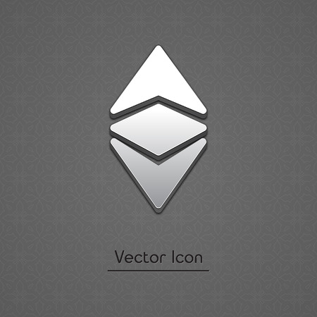 Ethereum classic isolated web vector icon. Ethereum classic trendy 3d style vector icon. Raised symbol illustration. Ethereum classic symbol vector icon for your web site design, internet, business.のイラスト素材