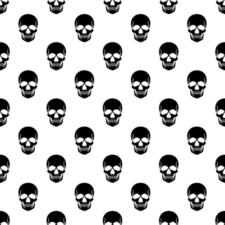 Halloween seamless pattern. Design elements for halloween party poster. Scull pattern seamless in simple style vector illustrationのイラスト素材