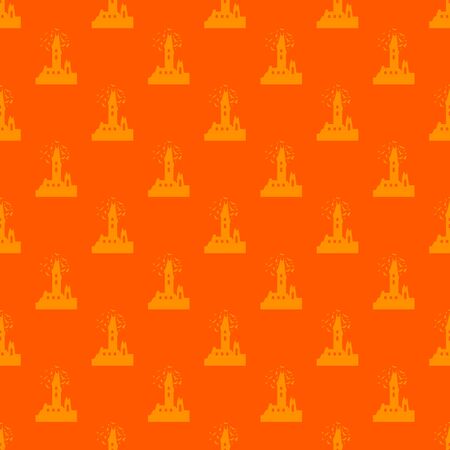 Halloween seamless pattern. Design elements for halloween party poster. Castle pattern seamless in simple style vector illustrationのイラスト素材