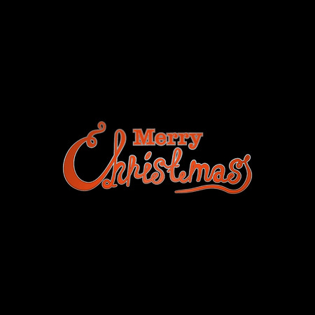 Merry Christmas vector text Calligraphic Lettering design card template. Creative typography for Holiday Greeting Gift Poster. Calligraphy Font style Banner. Black Background.のイラスト素材