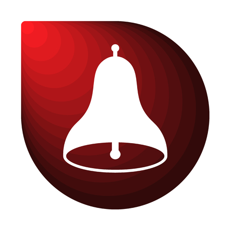 Merry Christmas red icon in the form of a drop. Winter icon in beautiful gradient design isolated on white background. New year sign vector illustration. Christmas bell symbol.のイラスト素材