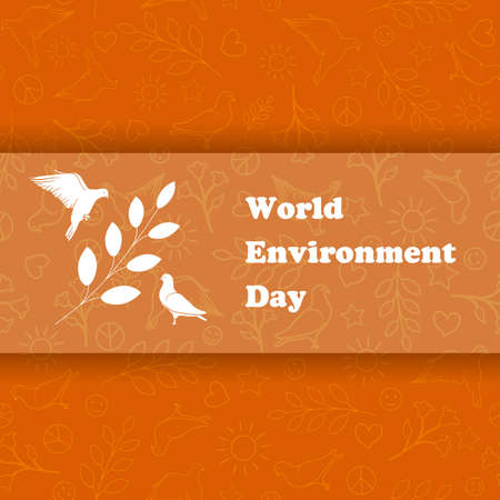 World environment day. Ecology Background. Vector Illustration.のイラスト素材