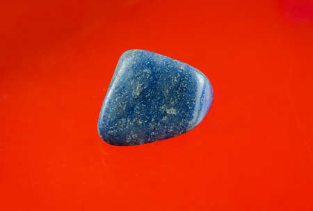 Blue quartz with white sprinkles and blue veinsの写真素材