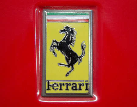 A Ferrari emblem on a Testarossa. A logo to dream about.のeditorial素材