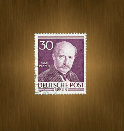 Postage stamp from the FRG Berlin. Printed on 01/24/1953. Max Planck.のeditorial素材