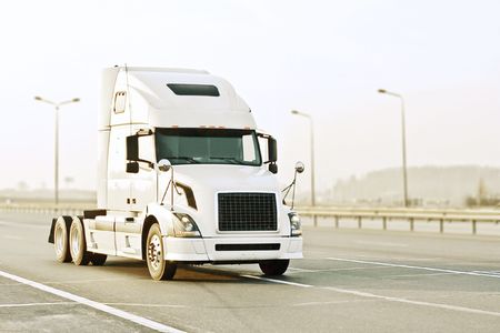 white truckの写真素材