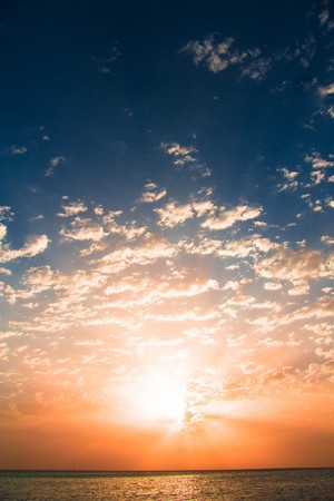 Burning the morning skyの写真素材