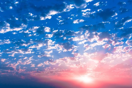 Rising Sun Leaves the Seaの写真素材