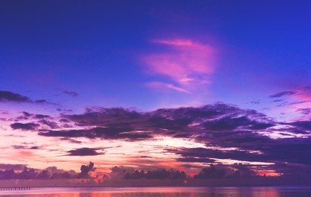 Sundet afterglowの写真素材