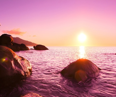 Seascape Sunrise Ocean の写真素材