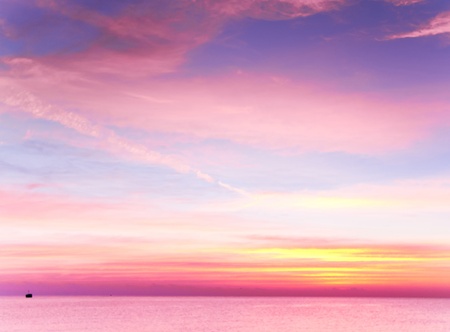 Beautiful Cloudscape Landscape Sunset From The Beach の写真素材