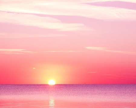 Pink Sunset Burning Down の写真素材