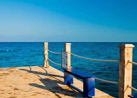 Jetty into the Blue の写真素材