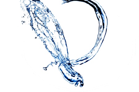  Water splash isolated on white backgroundの写真素材