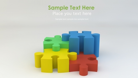 Stepping Jigsaw puzzleの写真素材