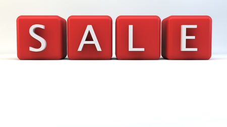 Red blocks with  SALE  wordingの写真素材