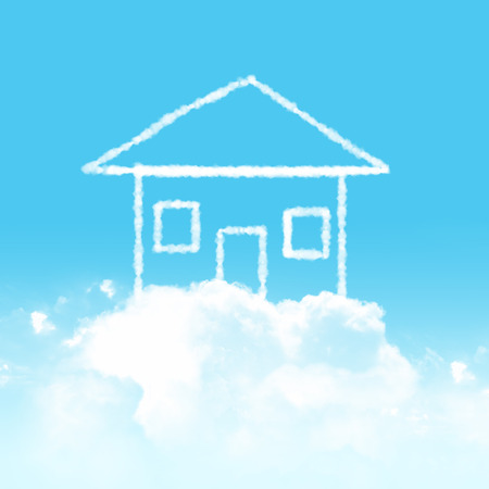 cloudy homeの写真素材