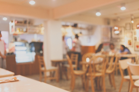 cafe blurred backgroundの写真素材