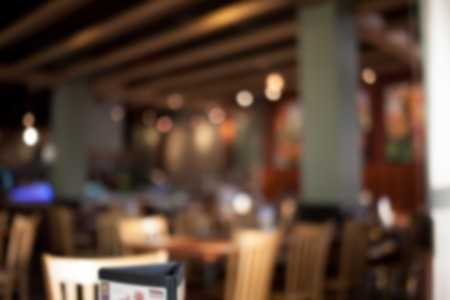 The restaurant blurred backgroundの写真素材
