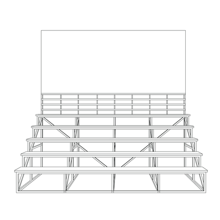 Bleacher illustration vectorのイラスト素材