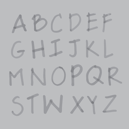 Hand written modern alphabet vectorのイラスト素材