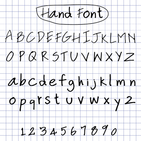 Hand written Marker alphabet vectorのイラスト素材