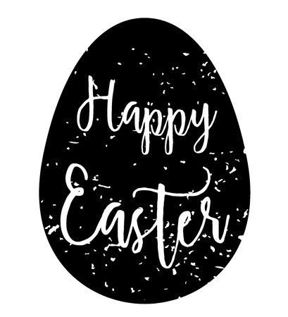 Happy Easter egg stamp vector illustrationのイラスト素材