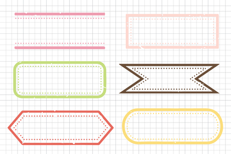 Blank postal stamps rectangular set.illustration vectorのイラスト素材