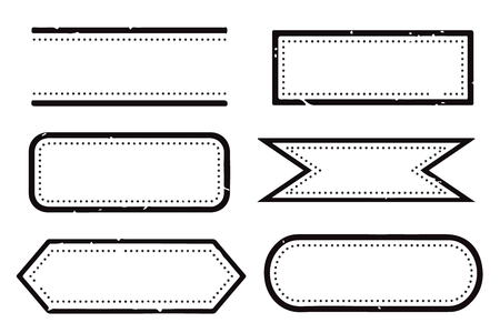 Blank postal stamps rectangular set.illustration vectorのイラスト素材