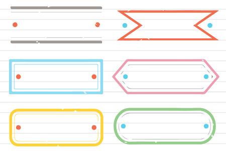 Blank postal stamps rectangular set.illustration vectorのイラスト素材