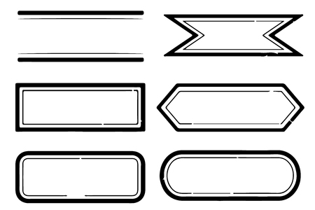 Blank postal stamps rectangular set.illustration vectorのイラスト素材