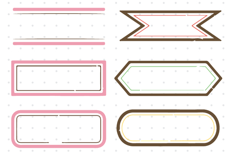 Blank postal stamps rectangular set.illustration vectorのイラスト素材
