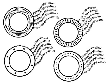 Blank label postage stamps set.illustration vectorのイラスト素材