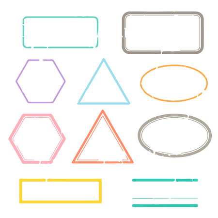 Blank postal stamps set.illustration vectorのイラスト素材