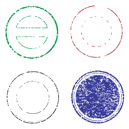 Blank postal stamps set. Illustration vectorのイラスト素材