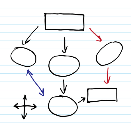 infographics elements sketching vector illustrationのイラスト素材